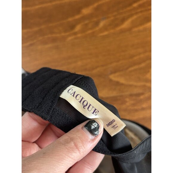 Cacique Lane Bryant Silver & Black Lace Bra Plus Size 36DDD NWOT Underwired - Picture 5 of 6